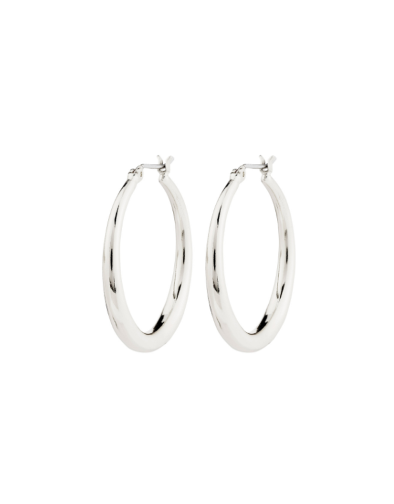 PILGRIM Jorun Small Hoop Earrings in Silver by Pilgrim