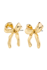 PILGRIM Cassian Bow Earrings in Gold by Pilgrim