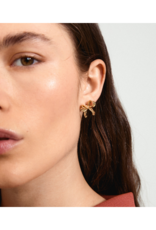 PILGRIM Cassian Bow Earrings in Gold by Pilgrim