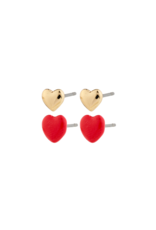 PILGRIM Maeve 2-in-1 Earring Set in Gold by Pilgrim