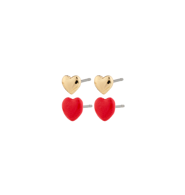 PILGRIM Maeve 2-in-1 Earring Set in Gold by Pilgrim