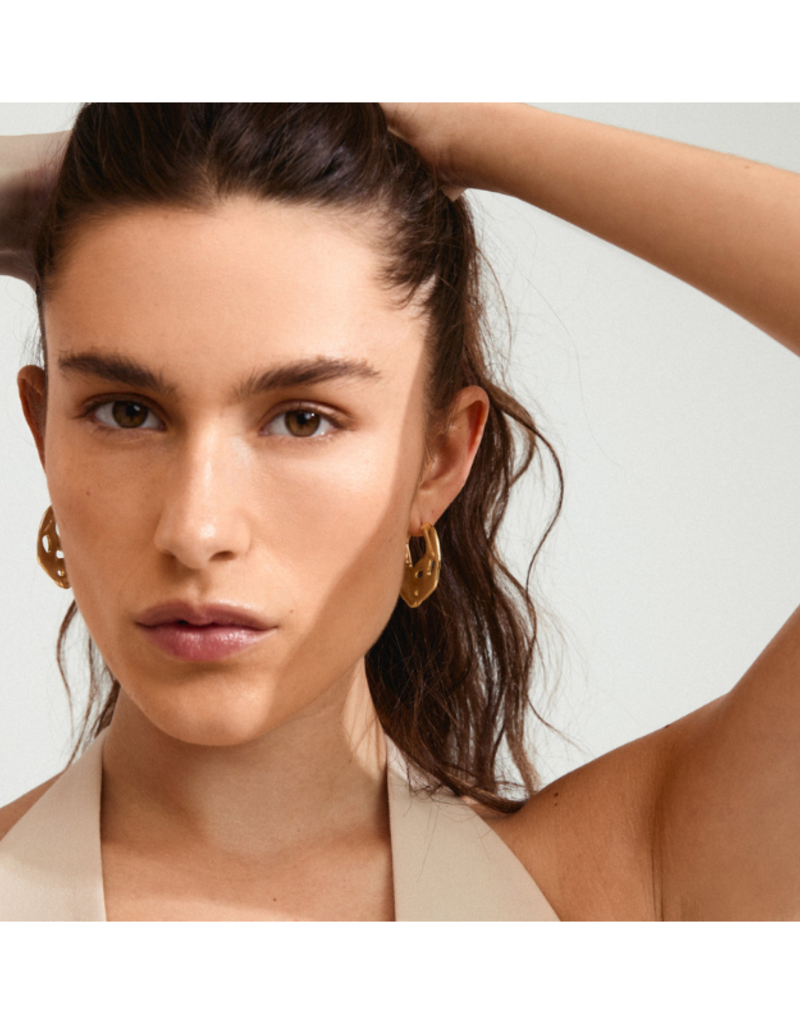 PILGRIM Dawn Hoop Earrings in Gold by Pilgrim