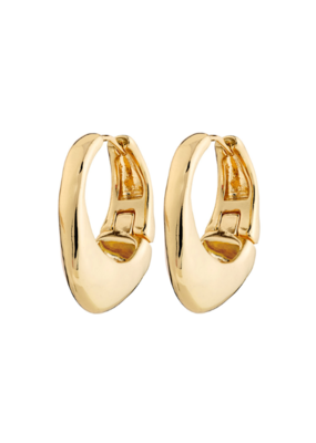 PILGRIM Dune Chunky Hoop Earrings in Gold by Pilgrim