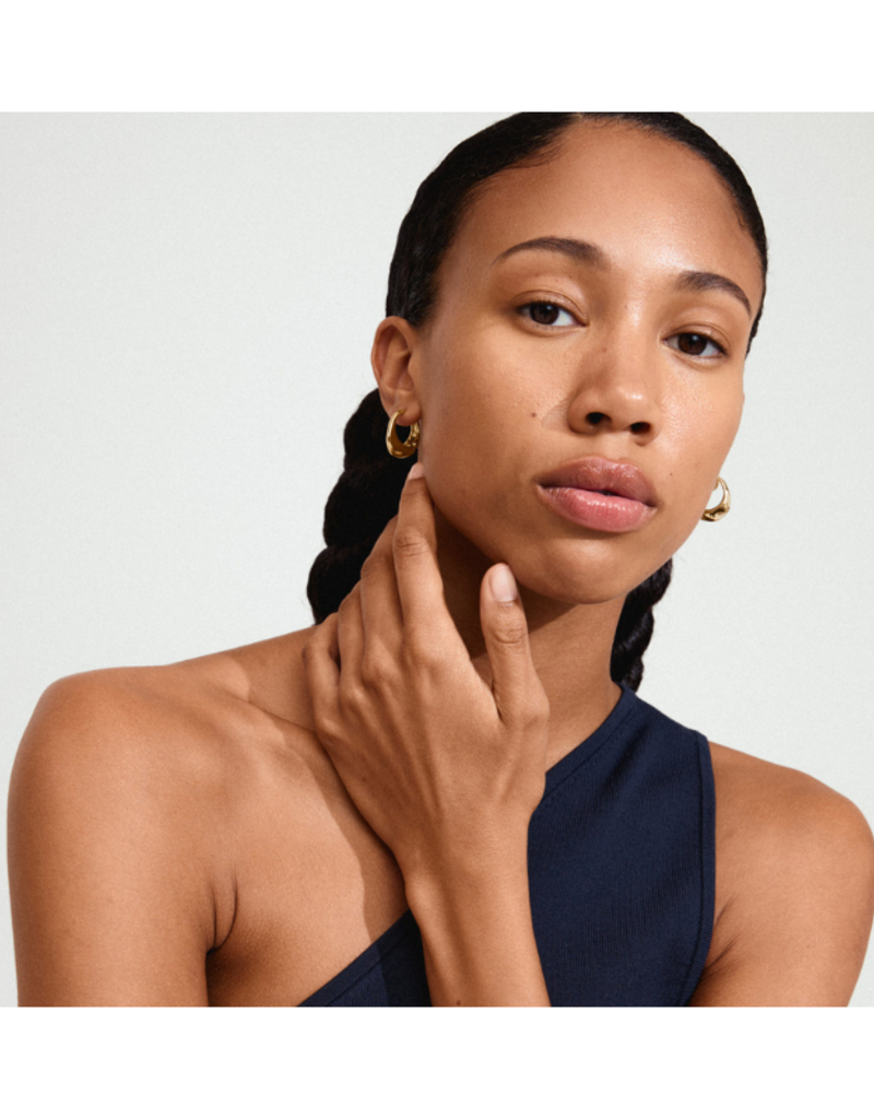 PILGRIM Dune Chunky Hoop Earrings in Gold by Pilgrim