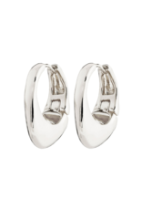 PILGRIM Dune Chunky Hoop Earrings in Silver by Pilgrim