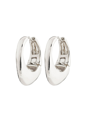 PILGRIM Dune Chunky Hoop Earrings in Silver by Pilgrim