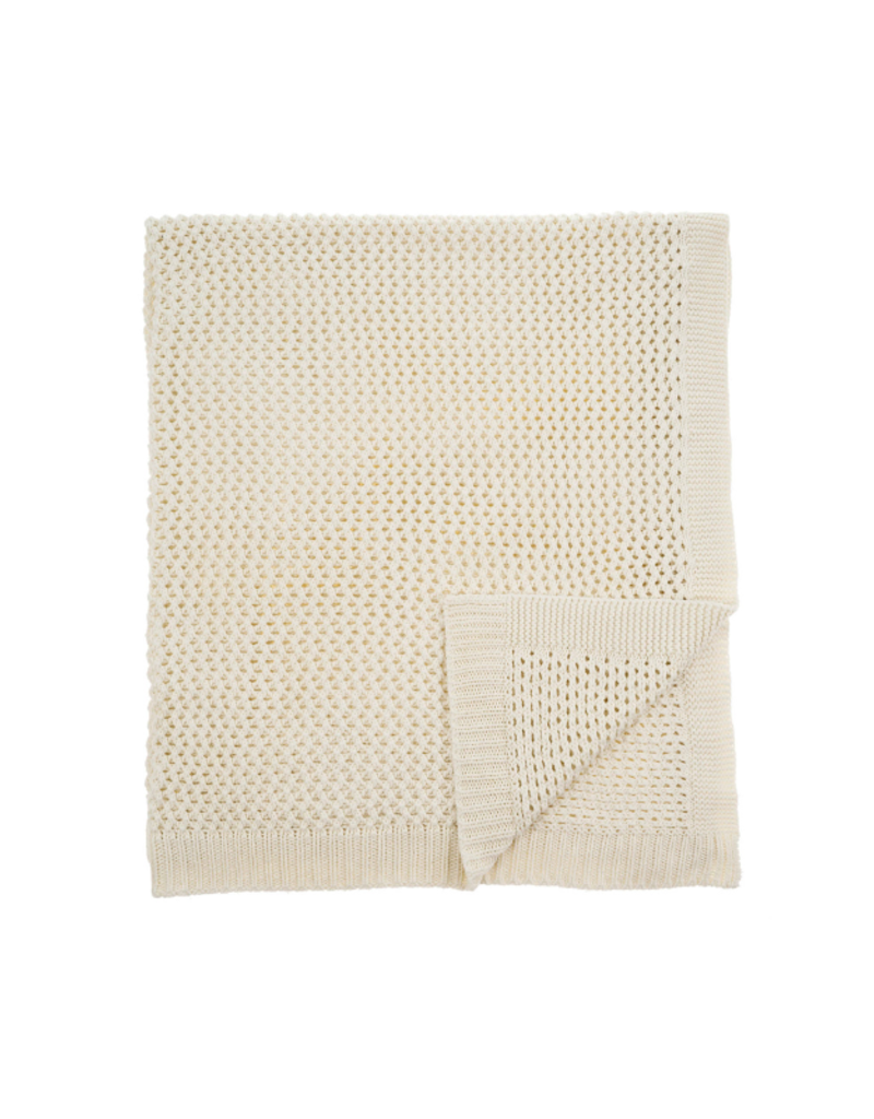 Indaba Trading Chunky Knit Throw in Ivory