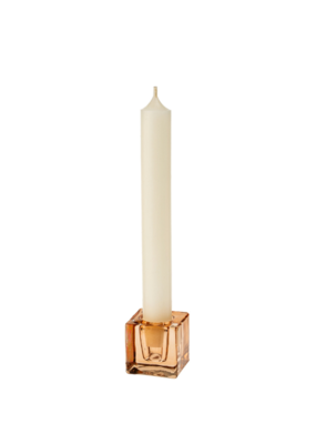 Indaba Trading Amber Luca Glass Candle Holder Small
