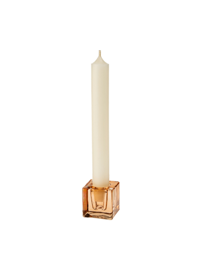 Indaba Trading Amber Luca Glass Candle Holder Small