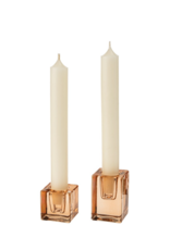 Indaba Trading Amber Luca Glass Candle Holder Small