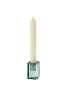 Indaba Trading Blue Luca Glass Candle Holder Large