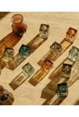 Indaba Trading Blue Luca Glass Candle Holder Large