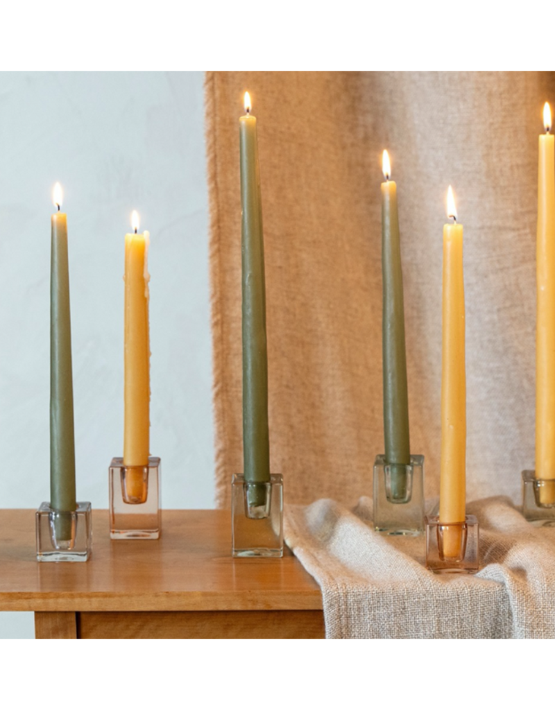 Indaba Trading Blue Luca Glass Candle Holder Large