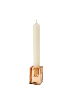 Indaba Trading Amber Luca Glass Candle Holder Large