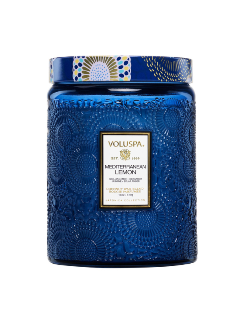 Voluspa 18oz Large Jar Candle in Mediterranean Lemon by Voluspa