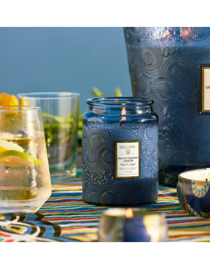 Voluspa 18oz Large Jar Candle in Mediterranean Lemon by Voluspa