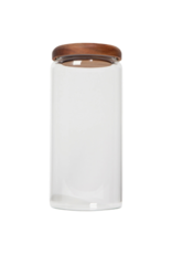 Danica Large Acacia Wood Glass Jar