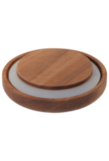 Danica Large Acacia Wood Glass Jar