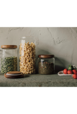 Danica Large Acacia Wood Glass Jar