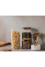 Danica Large Acacia Wood Glass Jar