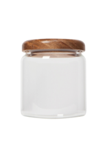 Danica Small Acacia Wood Glass Jar
