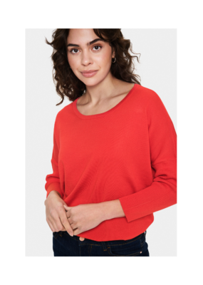Saint Tropez Mila Pullover in Flame Scarlet by Saint Tropez