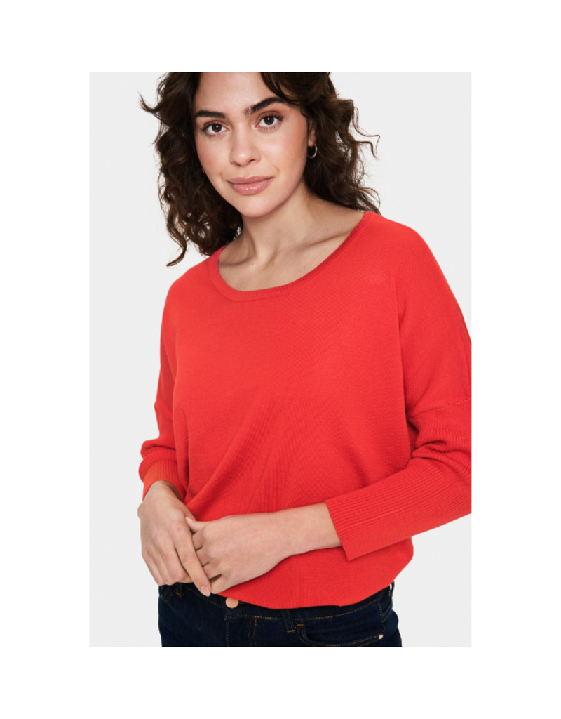 Saint Tropez Mila Pullover in Flame Scarlet by Saint Tropez