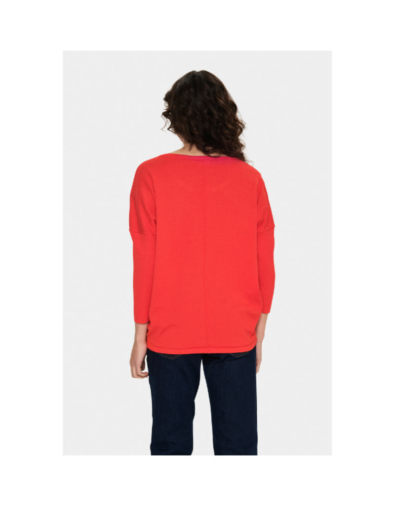 Saint Tropez Mila Pullover in Flame Scarlet by Saint Tropez