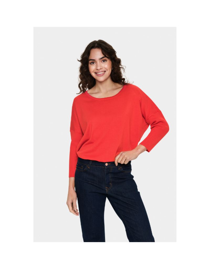 Saint Tropez Mila Pullover in Flame Scarlet by Saint Tropez
