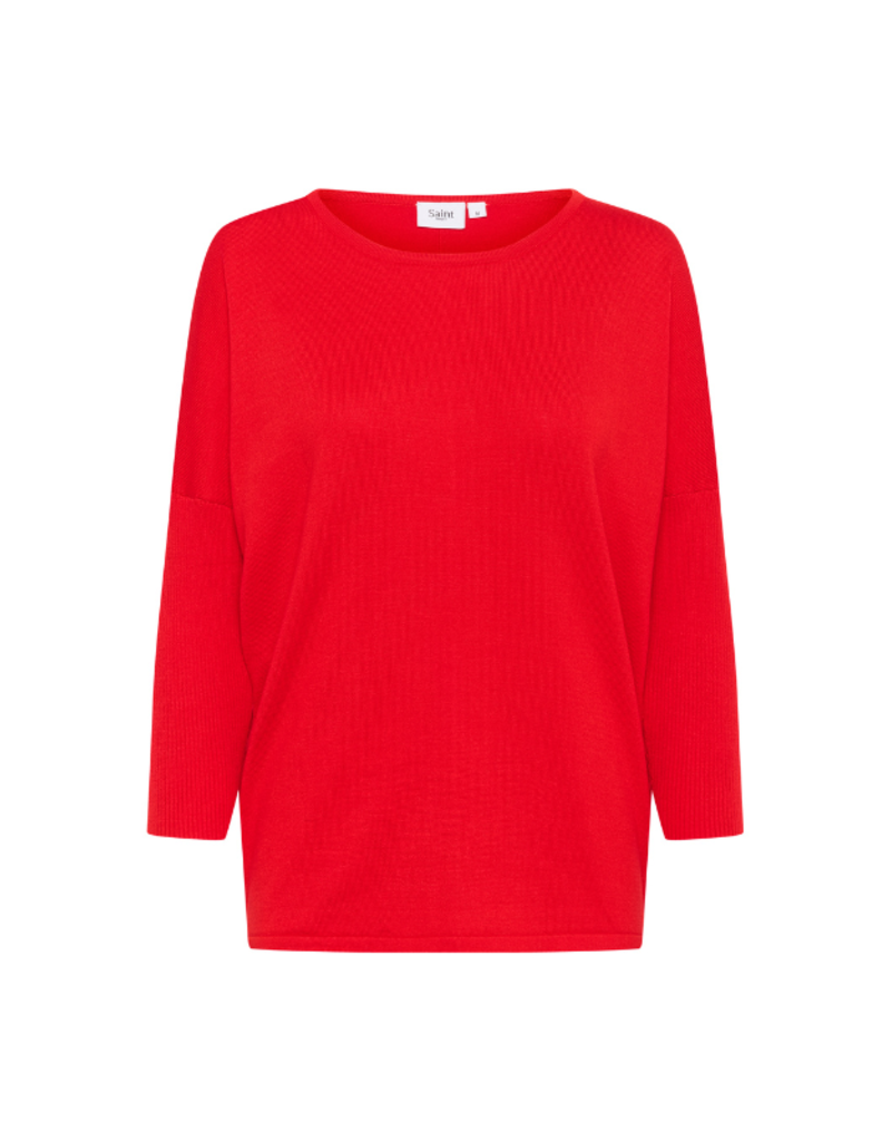 Saint Tropez Mila Pullover in Flame Scarlet by Saint Tropez