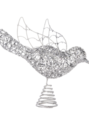 Silver Bird Tree Topper