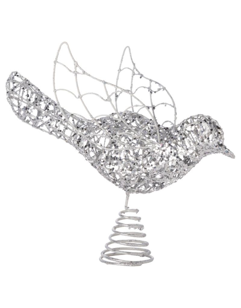 Silver Bird Tree Topper