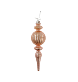 Indaba Trading Noel Pink Glass Spindle Ornament