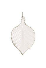 Clear Champagne Glass Leaf Ornament