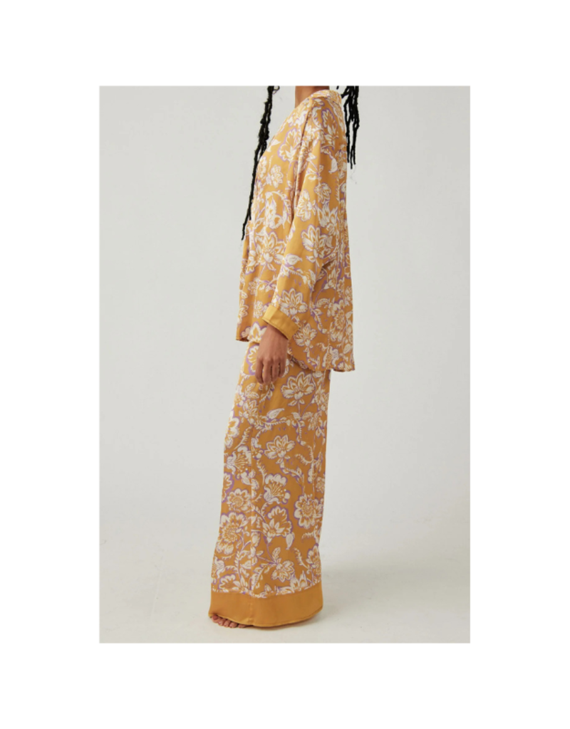 Free People Dreamy Days Pajama Set in Golden Combo by Free People