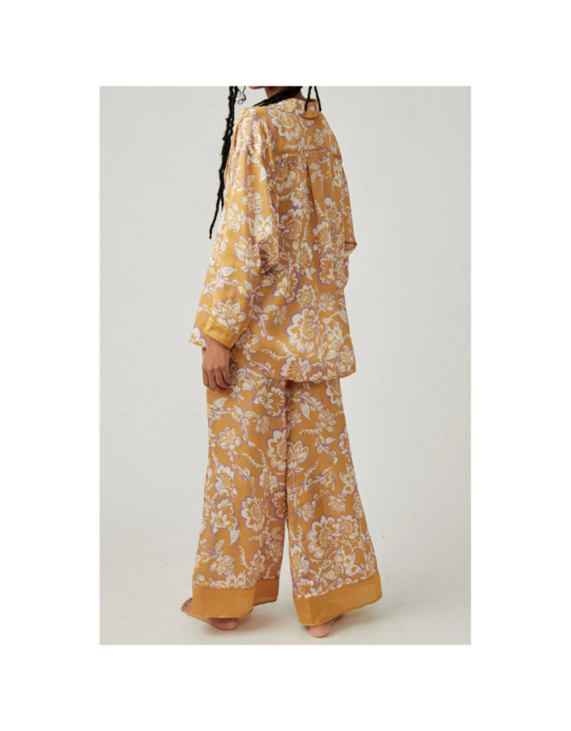 Free People Dreamy Days Pajama Set in Golden Combo by Free People