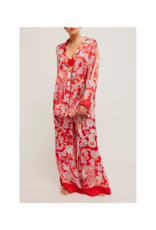 Free People Dreamy Days Pajama Set in Flame Red Combo by Free People