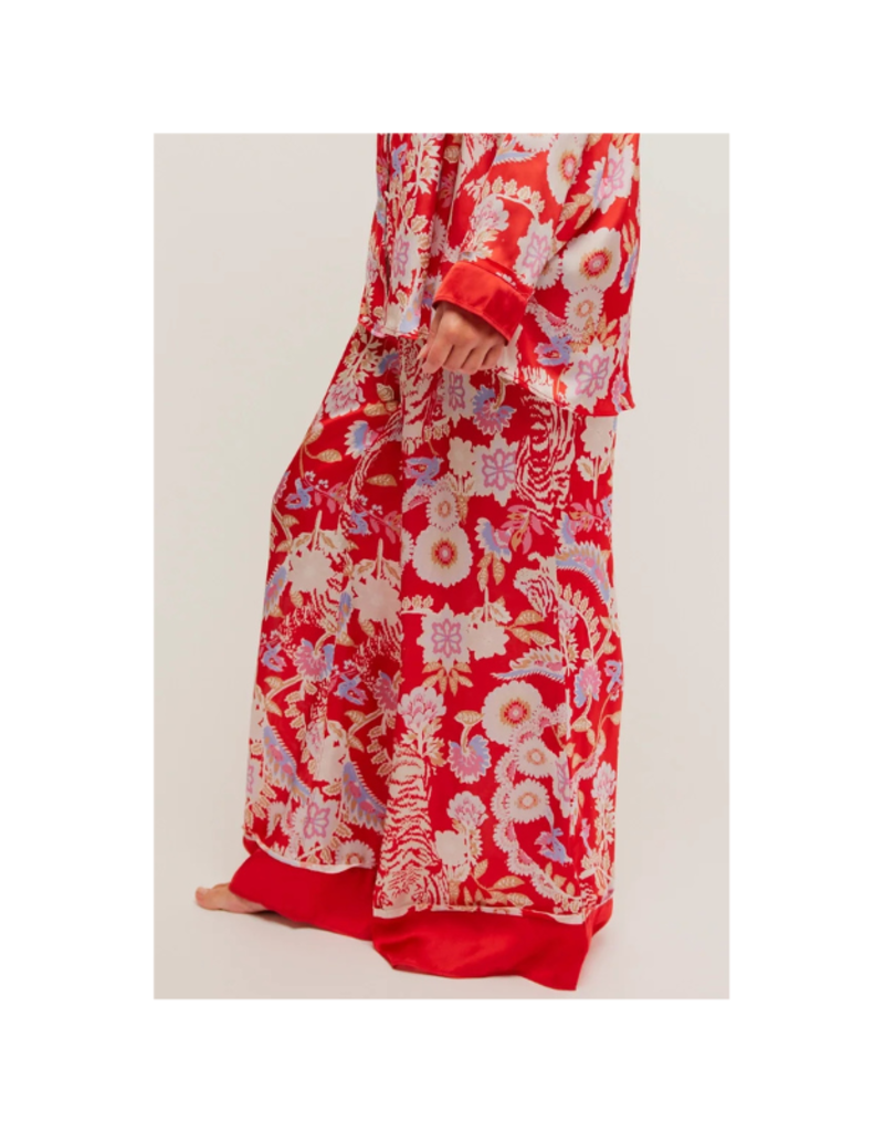 Free People Dreamy Days Pajama Set in Flame Red Combo by Free People