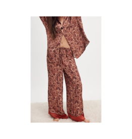 Free People Dreamy Days Pajama Set in Dreamy Leopard Combo by Free People
