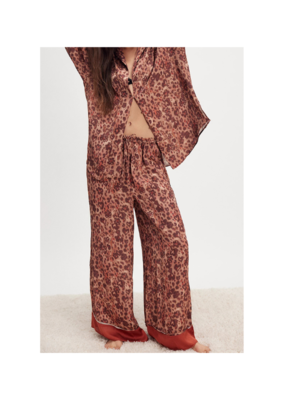 Free People Dreamy Days Pajama Set in Dreamy Leopard Combo by Free People