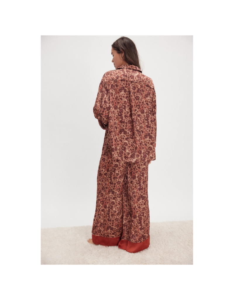 Free People Dreamy Days Pajama Set in Dreamy Leopard Combo by Free People