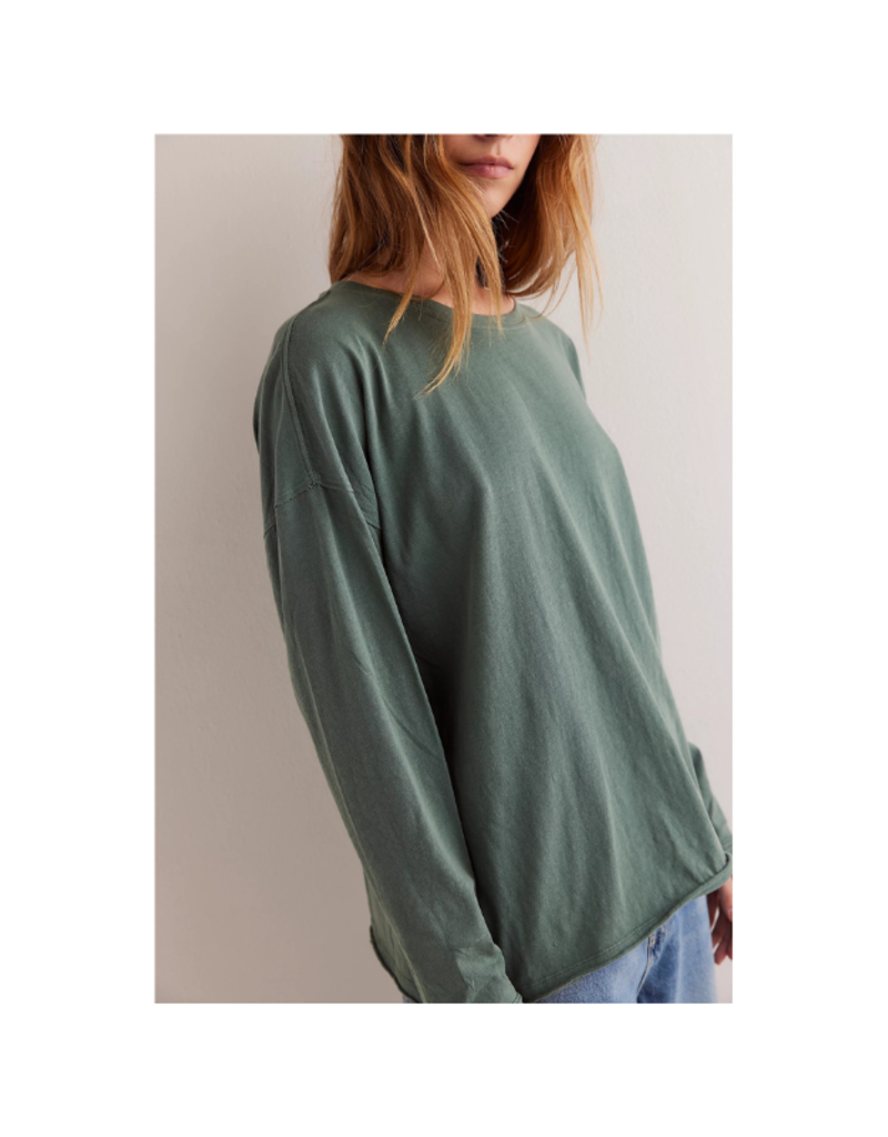 Free People Nina Long-Sleeve S Tee in Topiary by Free People