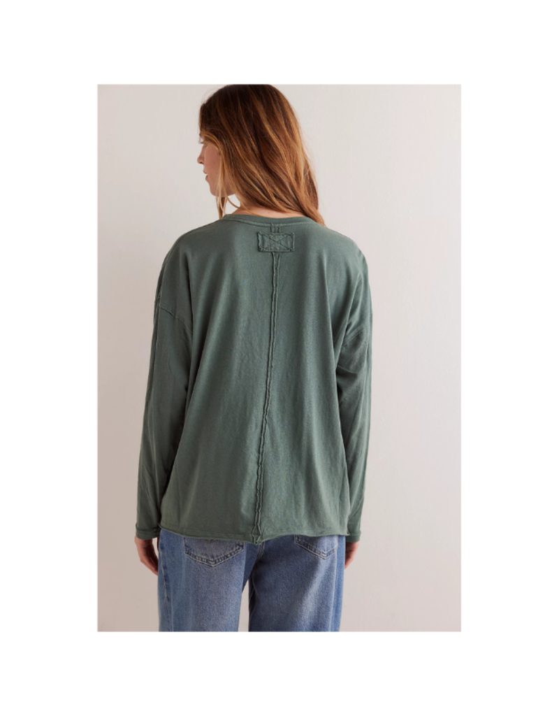 Free People Nina Long-Sleeve S Tee in Topiary by Free People