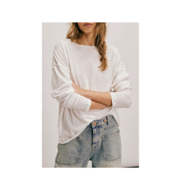 Free People Nina Long-Sleeve Tee in Ivory by Free People