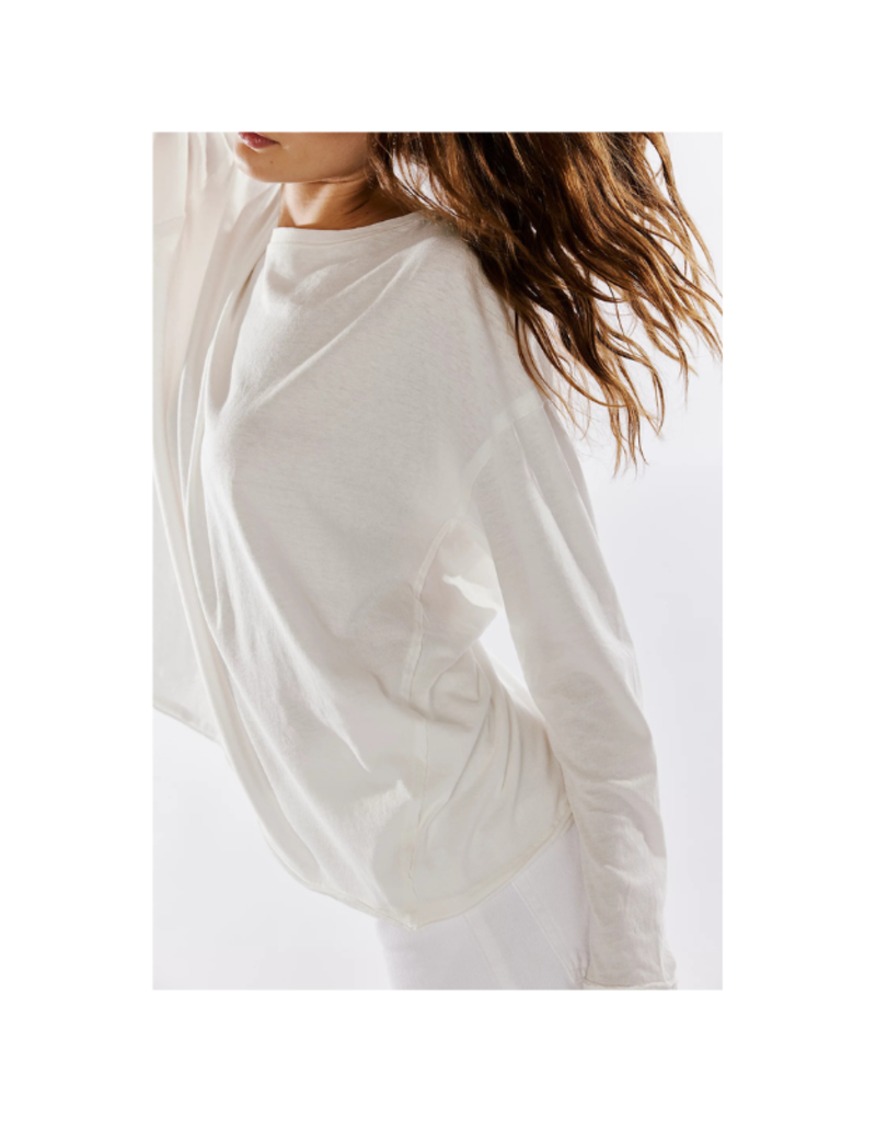 Free People Nina Long-Sleeve Tee in Ivory by Free People