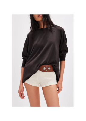 Free People Nina Long-Sleeve Tee in Black by Free People