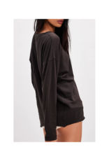 Free People Nina Long-Sleeve Tee in Black by Free People