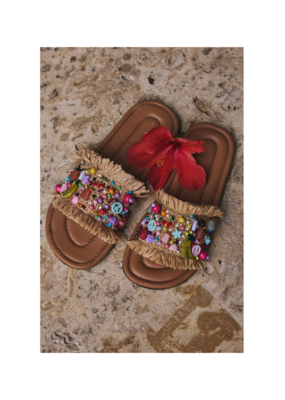 Free People Shipwrecked Slide Sandal in Multi by Free People
