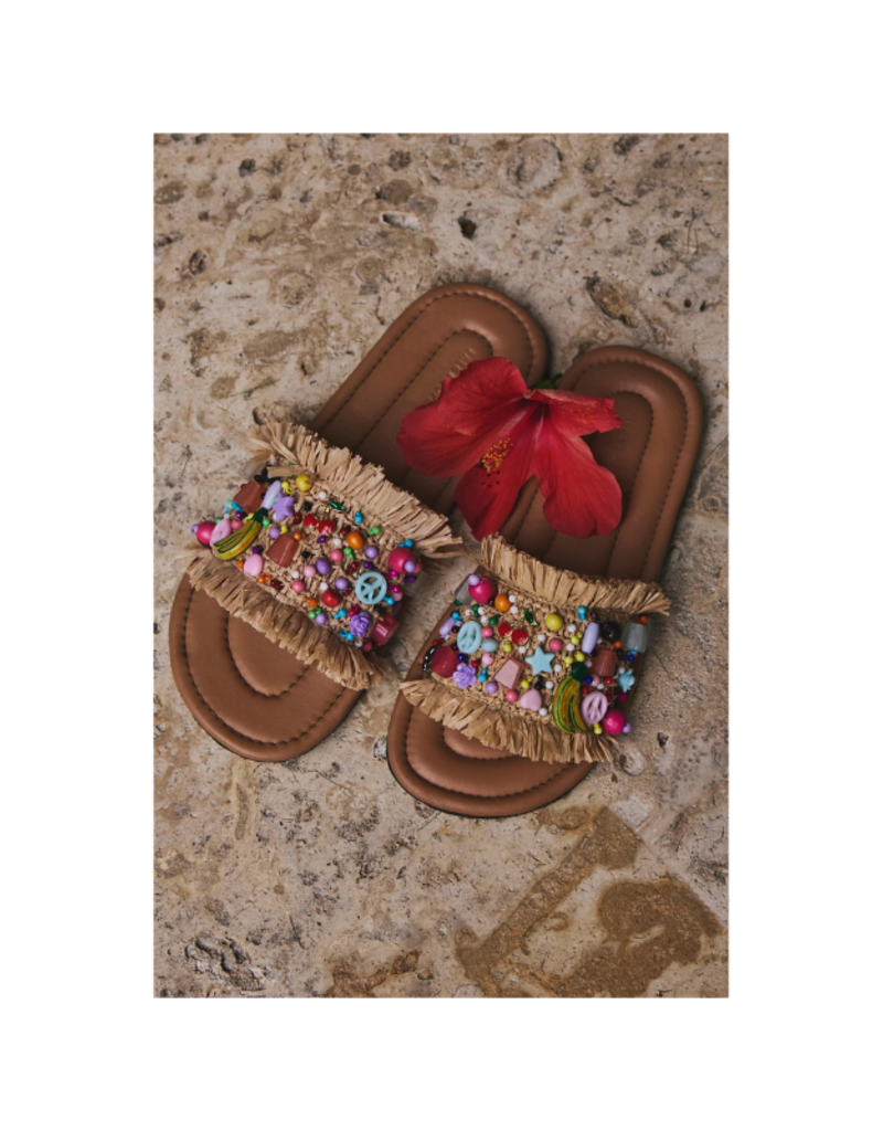 Free People Shipwrecked Slide Sandal in Multi by Free People