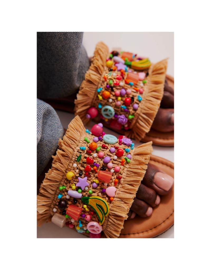 Free People Shipwrecked Slide Sandal in Multi by Free People
